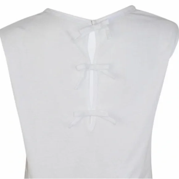 NWT Cloth and Steel Italy Claire with‎ Bow Accent Closure Sleeveless Shirt L - Picture 2 of 6